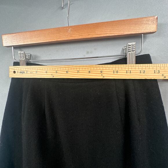 VTG Sag Harbor Wool Skirt Small Black Business Career Old Money Academia Preppy - Picture 14 of 15